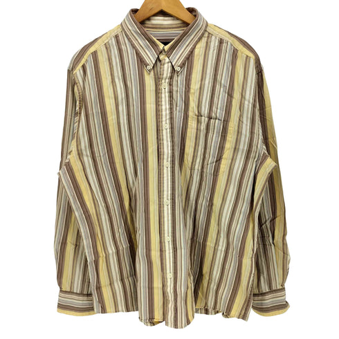 エディーバウアー Eddie Bauer マルチ ストライプ L/S ボタンダウン シャツ メンズ import:L