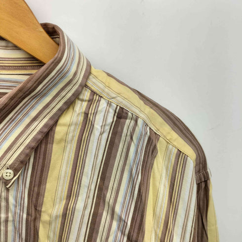 エディーバウアー Eddie Bauer マルチ ストライプ L/S ボタンダウン シャツ メンズ import:L