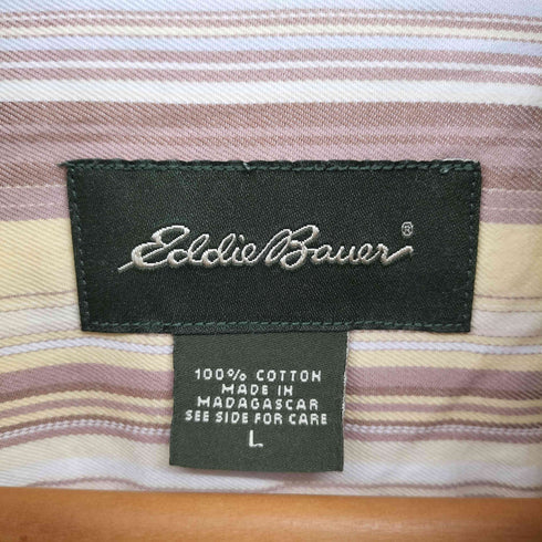 エディーバウアー Eddie Bauer マルチ ストライプ L/S ボタンダウン シャツ メンズ import:L