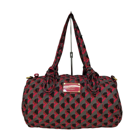 マークバイマークジェイコブス Marc by Marc Jacobs 総柄 キルティング ロゴプレート ハンドバッグ レディース