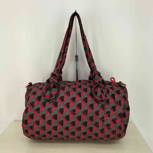 マークバイマークジェイコブス Marc by Marc Jacobs 総柄 キルティング ロゴプレート ハンドバッグ レディース