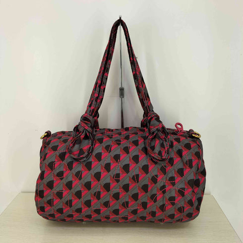 マークバイマークジェイコブス Marc by Marc Jacobs 総柄 キルティング ロゴプレート ハンドバッグ レディース