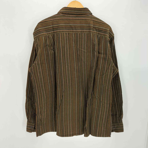 エディーバウアー Eddie Bauer プリント コーズ ストライプ L/S ボタンダウン コーデュロイ シャツ メンズ import:XL