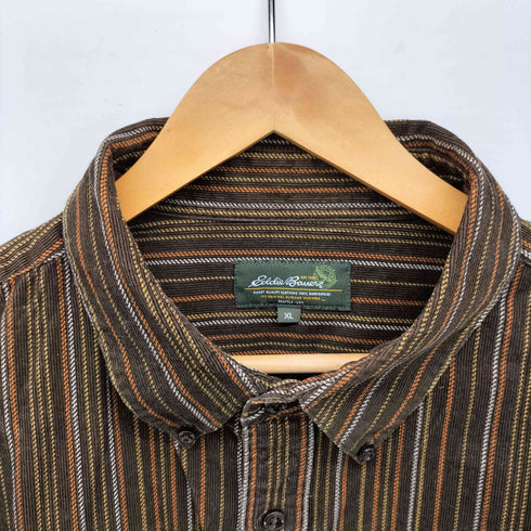 エディーバウアー Eddie Bauer プリント コーズ ストライプ L/S ボタンダウン コーデュロイ シャツ メンズ import:XL