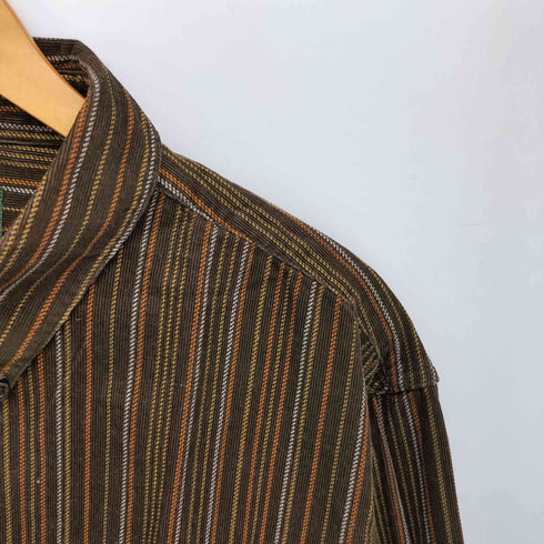 エディーバウアー Eddie Bauer プリント コーズ ストライプ L/S ボタンダウン コーデュロイ シャツ メンズ import:XL