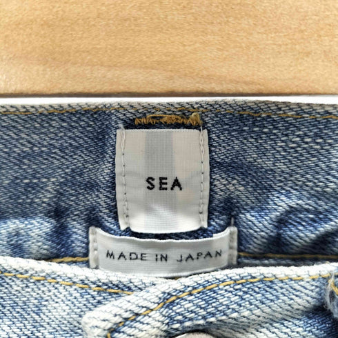シー SEA 868H ハイライズセルヴィッチセンタープレスデニムパンツ レディース 25inch