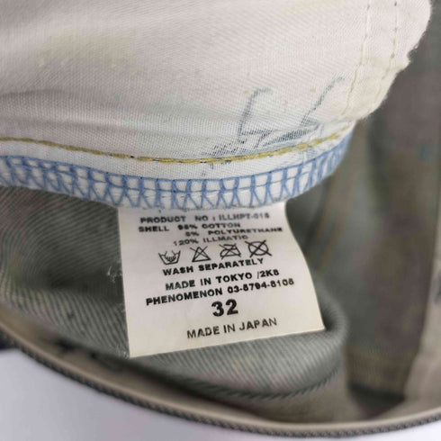 フェノメノン PHENOMENON ストレッチ クロップド ノンウォッシュ リジット デニム パンツ Y2K メンズ 32