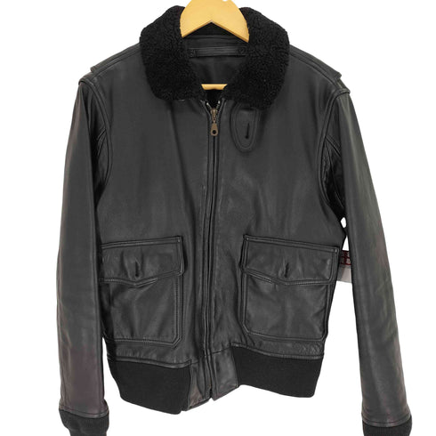 レザー 襟ボア G1 チンストラップ フライト ジャケット メンズ