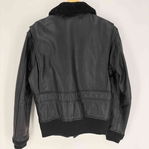 レザー 襟ボア G1 チンストラップ フライト ジャケット メンズ