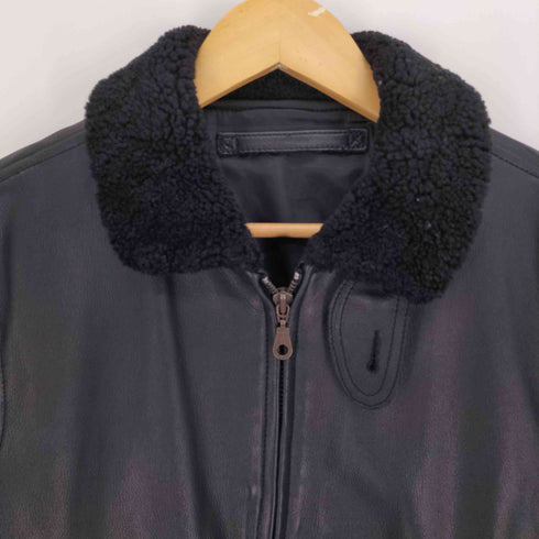 レザー 襟ボア G1 チンストラップ フライト ジャケット メンズ