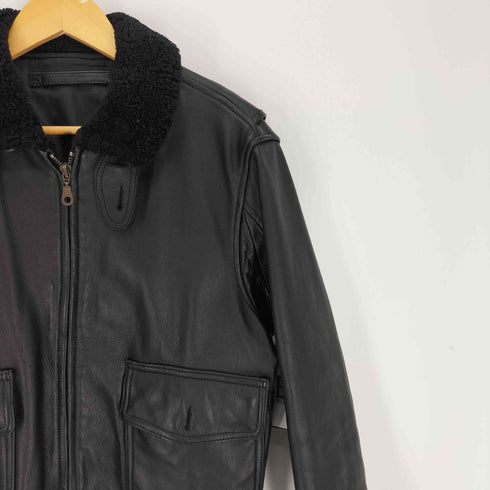 レザー 襟ボア G1 チンストラップ フライト ジャケット メンズ