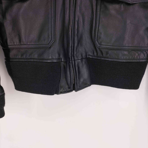 レザー 襟ボア G1 チンストラップ フライト ジャケット メンズ