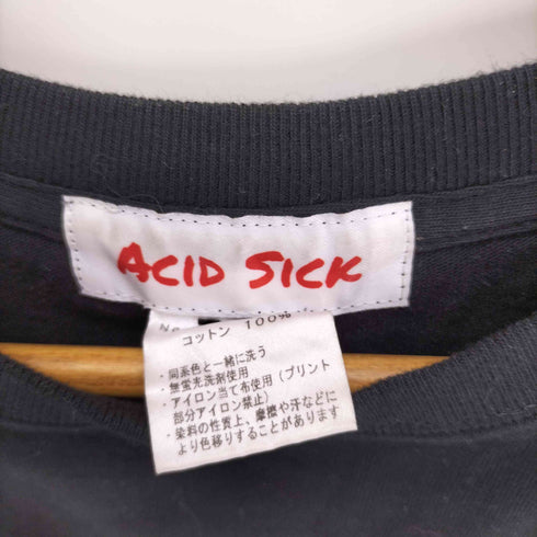 ACID SICK グラフィック プリント S/S クルーネック Tシャツ メンズ import:XL
