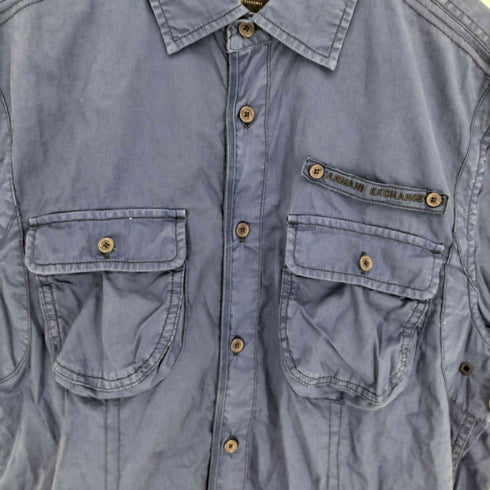 アルマーニエクスチェンジ ARMANI EXCHANGE フラップポケット S/S ワークシャツ メンズ M/M