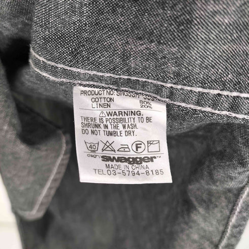 スワッガー SWAGGER SWG バックプリント S/S ワークシャツ メンズ import:L