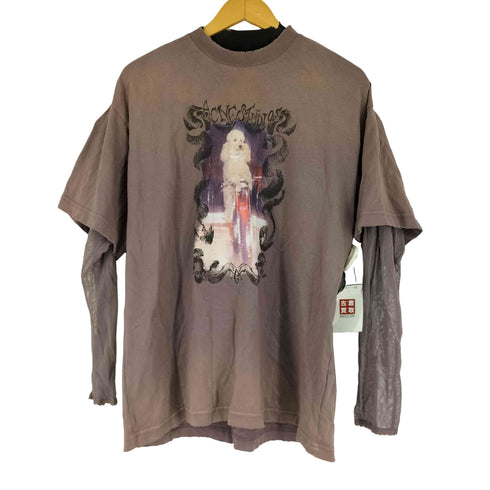 アクネストゥディオズ ACNE STUDIOS L/S レイヤードプリントTシャツ レディース XXS