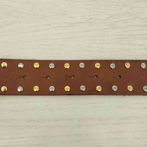 ドルチェアンドガッバーナ DOLCE&GABBANA Y2K ロゴバックル レザー スタッズベルト メンズ