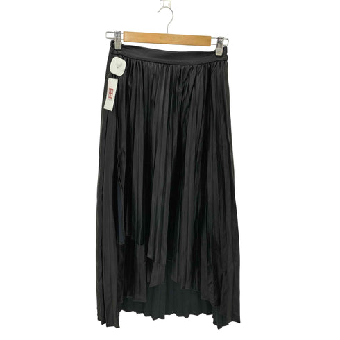 ハレ HARE プリーツ アシンメトリー レイヤード フェイクレザー スカート レディース FREE