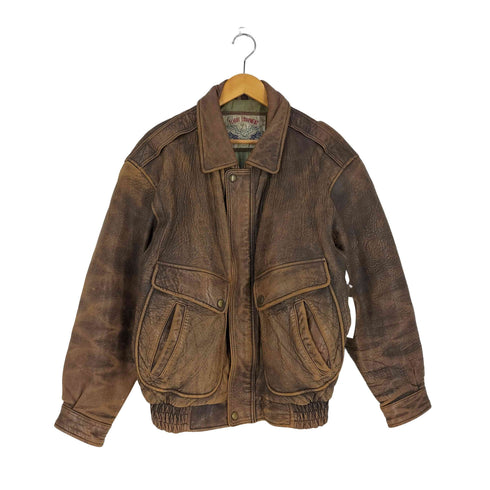 FLIGHT EQUIPMENT レザーフライトジャケット メンズ import:L
