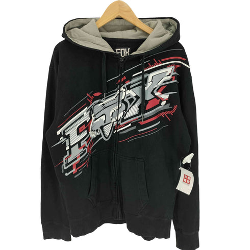 フォックスレーシング FOX RACING グラフィック プリント ジップアップ パーカー メンズ import:L