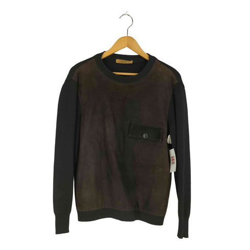 SCHIATTI C 60S~70S イタリア製 ヌバック切替 ニット メンズ