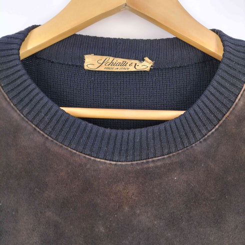 SCHIATTI C 60S~70S イタリア製 ヌバック切替 ニット メンズ