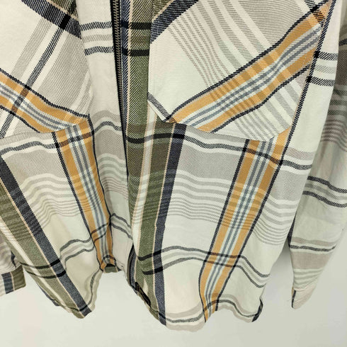 ザラ ZARA チェック柄 ジップアップ ブルゾンジャケット メンズ import:XL