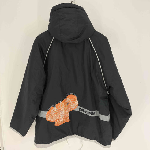 ペレペレ pelle pelle 裏地キルト デタッチャブルフード ジップアップ 中綿 フーデッド ジャケット メンズ import:L