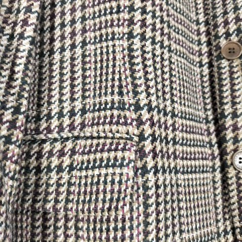 ジャンフランコフェレ GIANFRANCO FERRE イタリア製 ガンクラブチェック テーラードジャケット メンズ EUR:52