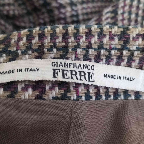 ジャンフランコフェレ GIANFRANCO FERRE イタリア製 ガンクラブチェック テーラードジャケット メンズ EUR:52