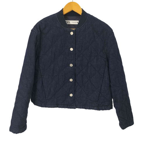 ザラ ZARA デニムキルティングジャケット レディース import:S