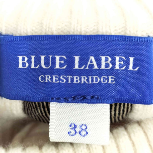 ブルーレーベルクレストブリッジ BLUE LABEL CRESTBRIDGE ソフトウールバックレースプルオーバーニット レディース JPN:38