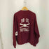 WAHA 90s USA製 Vガゼット ロゴ刺繍 背面プリント クルーネックスウェットトレーナー メンズ