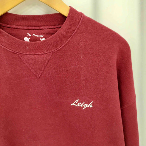 WAHA 90s USA製 Vガゼット ロゴ刺繍 背面プリント クルーネックスウェットトレーナー メンズ