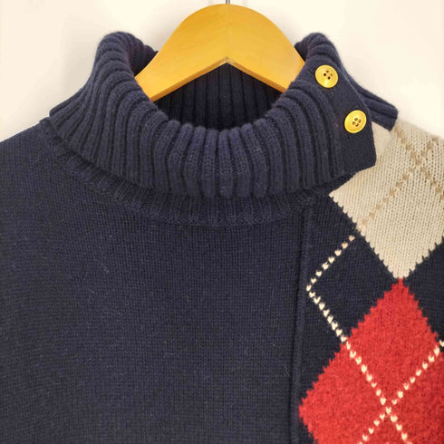 ブルーレーベルクレストブリッジ BLUE LABEL CRESTBRIDGE アーガイル タートルネックニット レディース JPN:38 38