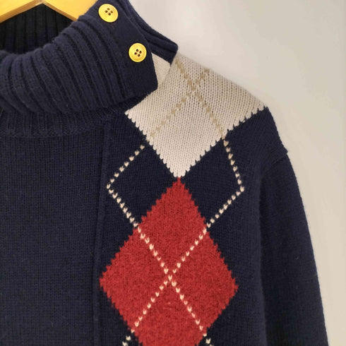 ブルーレーベルクレストブリッジ BLUE LABEL CRESTBRIDGE アーガイル タートルネックニット レディース JPN:38 38