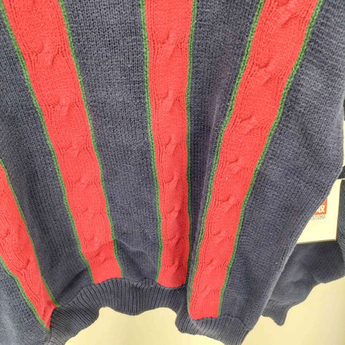 ジョンアッシュフォード JOHN ASHFORD 00s コットン ケーブルニット クルーネック ニットセーター メンズ M