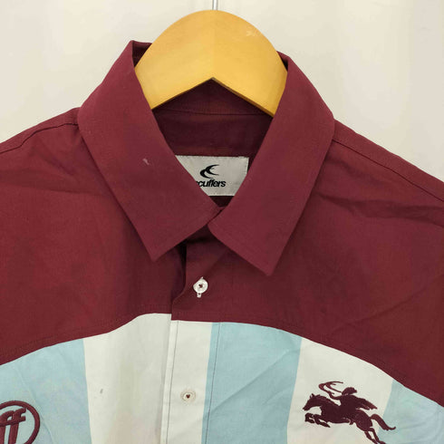 scuffers FORZA BURGUNDY BULUE SHIRT FORZA バーガンディ ブルー シャツ メンズ S