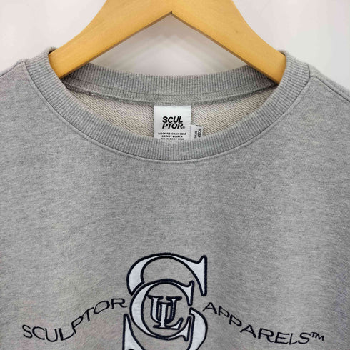 スカルプター SCULPTOR SCUPTOR APPARELS 刺繍 クルーネック スウェットトレーナー メンズ M