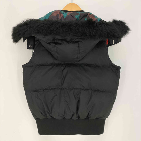 コーチ COACH 2way 裏地カモフラ ウールファー ダウンベスト レディース import:XS