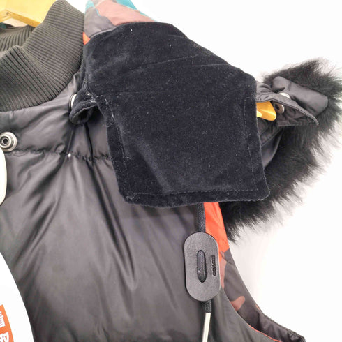 コーチ COACH 2way 裏地カモフラ ウールファー ダウンベスト レディース import:XS