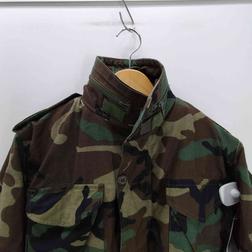 ユーエスアーミー U.S. ARMY 80S 85年会計 IDEALジップ COAT COLD WEATHER FIELD M-65 ウッドランドカモ フィールドジャケット パッカブル メンズ import:XS