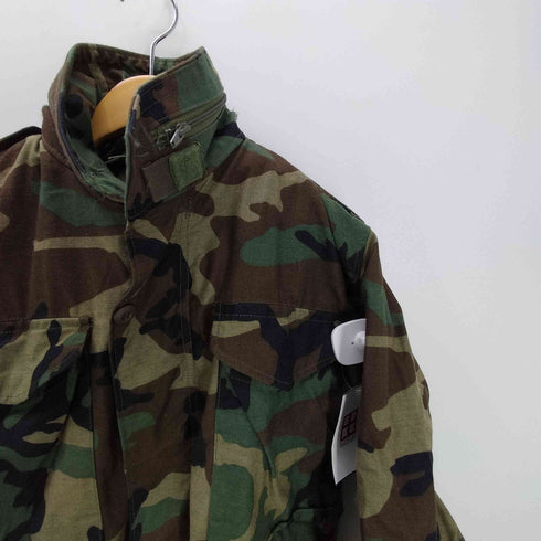 ユーエスアーミー U.S. ARMY 80S 85年会計 IDEALジップ COAT COLD WEATHER FIELD M-65 ウッドランドカモ フィールドジャケット パッカブル メンズ import:XS