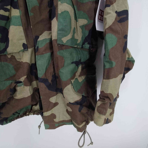 ユーエスアーミー U.S. ARMY 80S 85年会計 IDEALジップ COAT COLD WEATHER FIELD M-65 ウッドランドカモ フィールドジャケット パッカブル メンズ import:XS