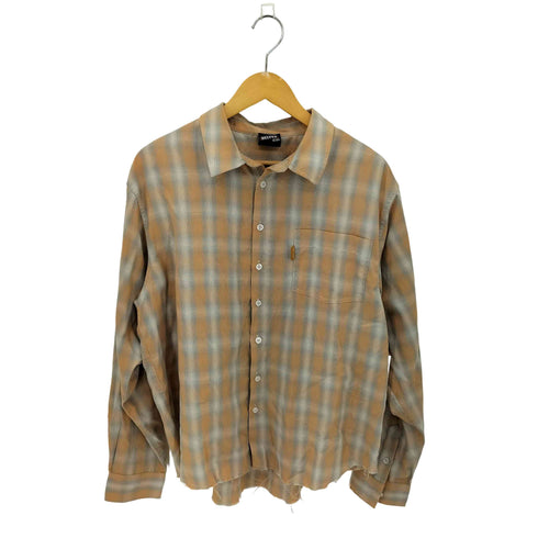 BELVET ボックスシルエット ロングスリーブ チェックシャツ メンズ