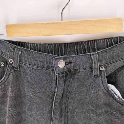 ジャングルストーム JUNGLE STORM ダメージ加工 イージーワイドブラックデニム メンズ JPN:L