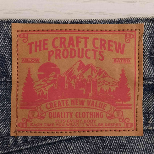 THE CRAFT CREW PRODUCTS ヴィンテージ加工 ルーズストレートデニムパンツ メンズ JPN:L