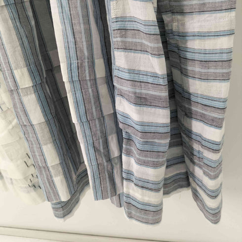 INJIRI インド綿ストライプ柄切り替えワンピース レディース