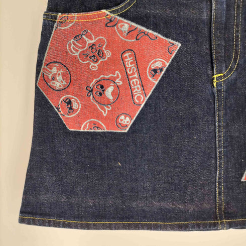 ヒステリックグラマー HYSTERIC GLAMOUR 90-2000s ロゴ デニム タイトスカート Y2K レディース FREE