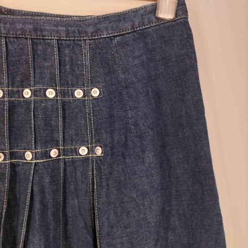 ヒステリックグラマー HYSTERIC GLAMOUR 90-2000s スタッズ デニム プリーツスカート Y2K レディース FREE